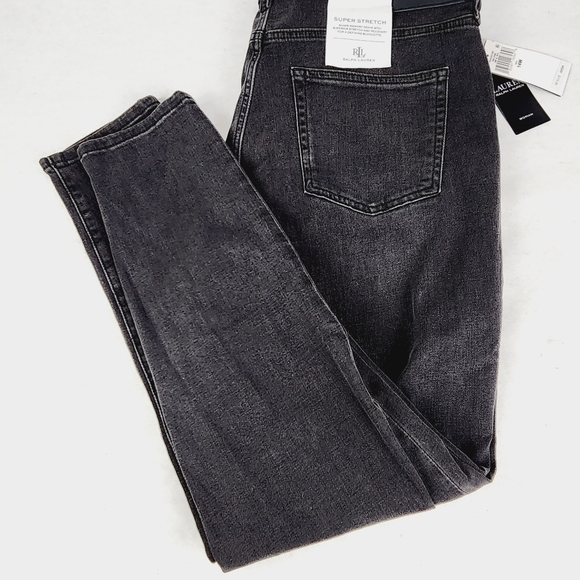 Lauren Ralph Lauren Black Label High-Rise Skinny Ankle Jeans Denim - Picture 1 of 6